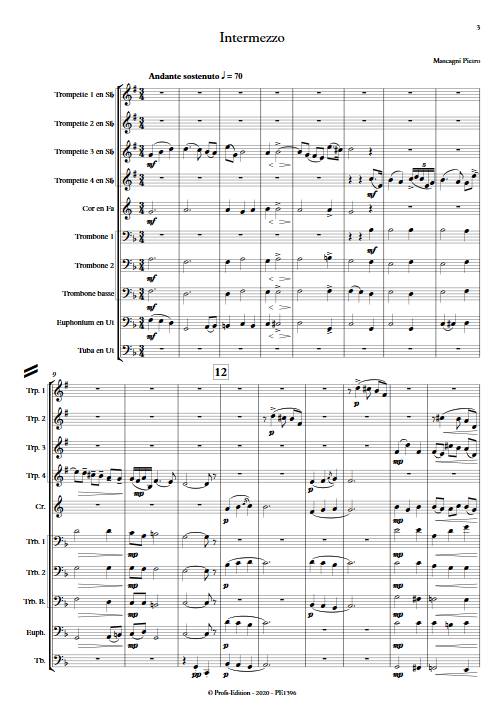 Intermezzo - Ensemble de Cuivres - MASCAGNI P. - app.scorescoreTitle