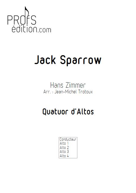 Jack Sparrow - Quatuor d'Altos - ZIMMER H. - front page