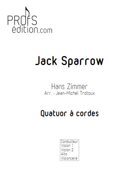 Jack Sparrow - Quatuor à Cordes - ZIMMER H. - front page