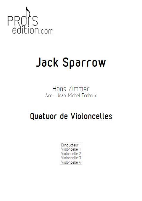 Jack Sparrow - Quatuor de Violoncelles - ZIMMER H. - front page
