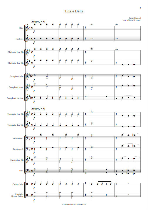 Jingle Bells - Orchestre d'Harmonie - PIERPONT J. - app.scorescoreTitle
