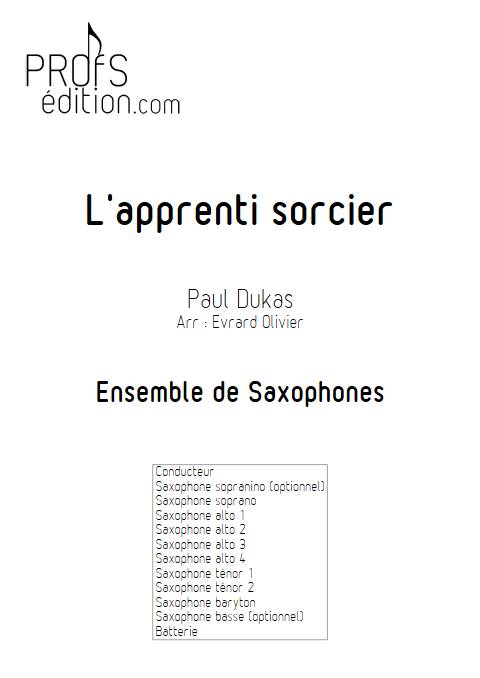 l'apprenti sorcier - Ensemble de Saxophones - DUKAS P. - front page