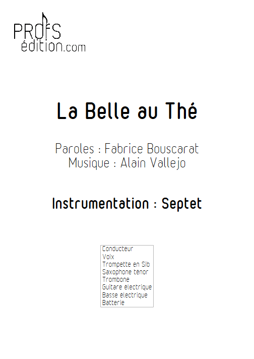 La Belle au Thé - Septet Jazz - VALLEJO A. - front page