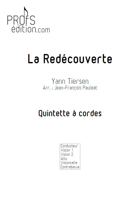 la redécouverte - Quintette à cordes - TIERSEN Y. - front page