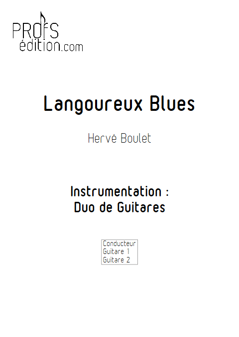 Langoureux Blues - Duo de Guitares - BOULET H. - front page