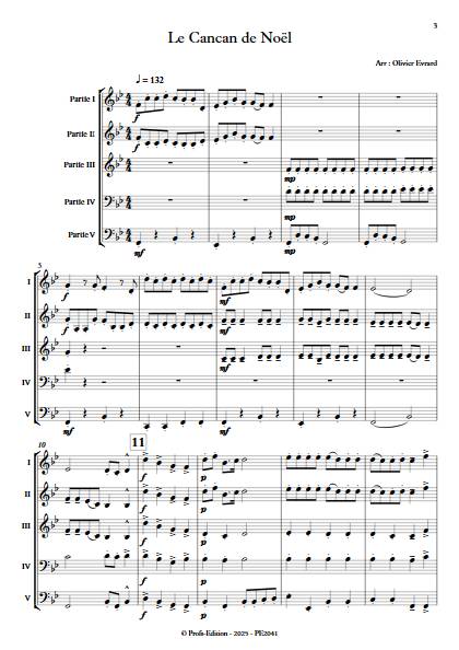 Le cancan de Noël - Ensemble variable - EVRARD O. - Score