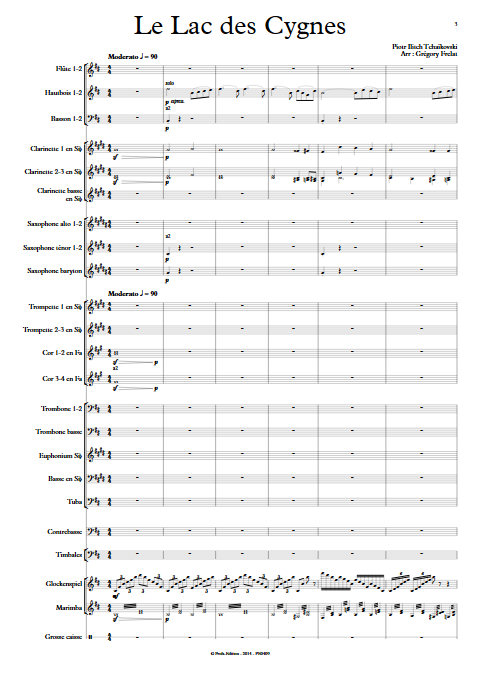 Le Lac des Cygnes - Orchestre d'Harmonie - TCHAÏKOVSKI P. I. - app.scorescoreTitle