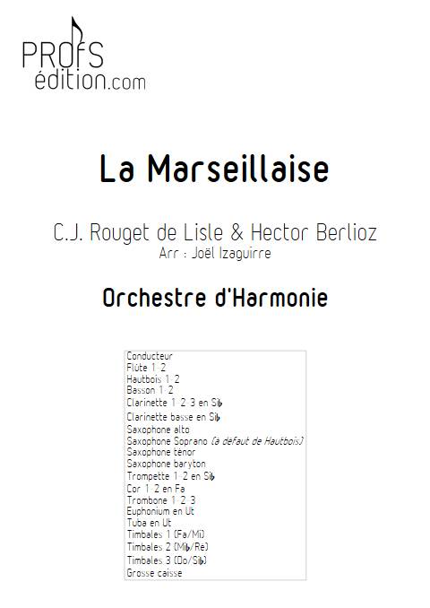 La Marseillaise - Orchestre d'Harmonie - ROUGET DE LISLE C. J. - front page