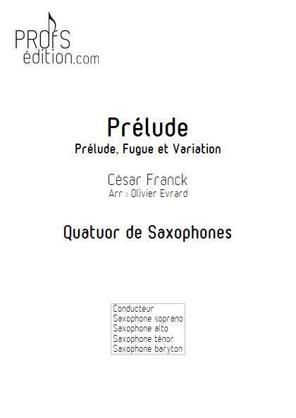 Prelude - Quatuor de Saxophones - FRANCK C. - front page