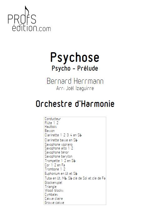 Psychose - Orchestre d'Harmonie - HERRMANN B. - front page