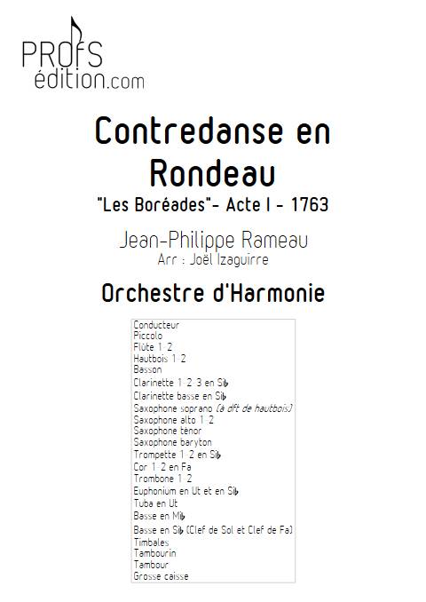 Contredanse en Rondeau - Orchestre d'Harmonie - RAMEAU J-P. - front page