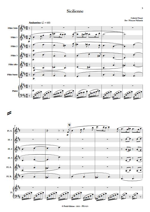 Sicilienne - Ensemble de Flûtes - FAURE G. - app.scorescoreTitle