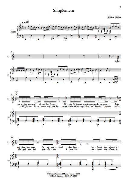 Simplement - Chant et Quintette à Cordes - SHELLER W. - app.scorescoreTitle