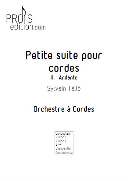 Petite suite pour cordes - 2e mvt - Orchestre à cordes - TALLE S. - front page