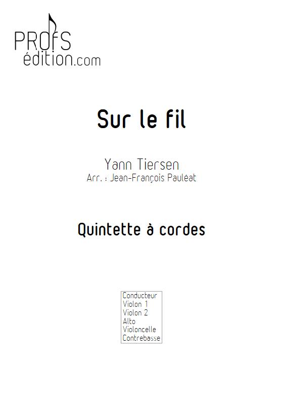Sur le fil - Quintette à cordes - TIERSEN Y. - front page