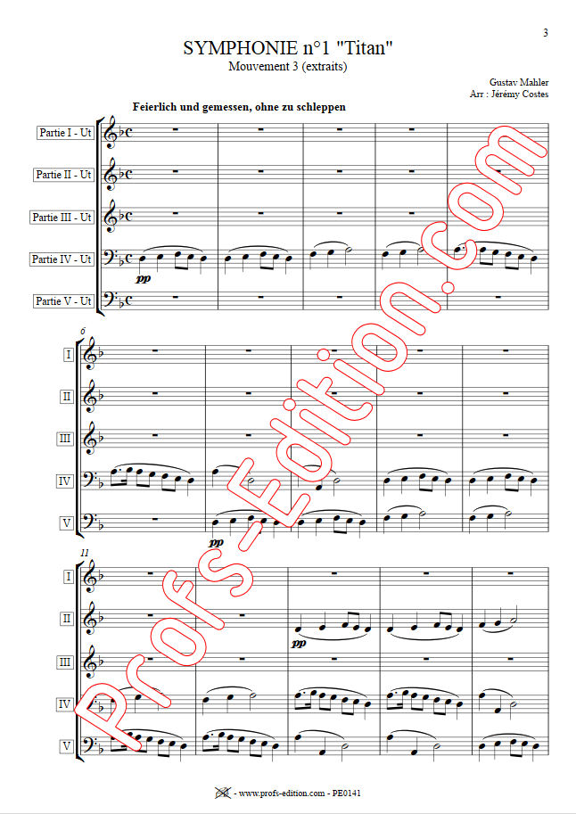 Symphonie n°1 le Titan - Ensemble Géométrie Variable - MAHLER G. - app.scorescoreTitle