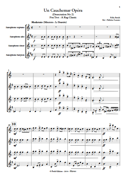 Un Cauchemar Opéra - Quatuor de Saxophones - ARNDT F. - app.scorescoreTitle