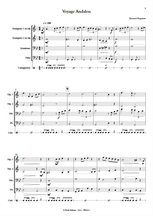Voyage Andalou - Quatuor de Cuivres - DEQUEANT B. - app.scorescoreTitle