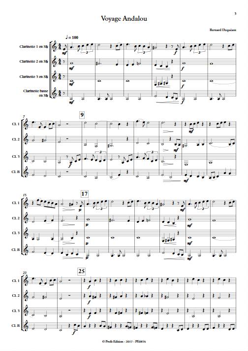 Voyage Andalou - Quatuor de Clarinettes - DEQUEANT B. - app.scorescoreTitle